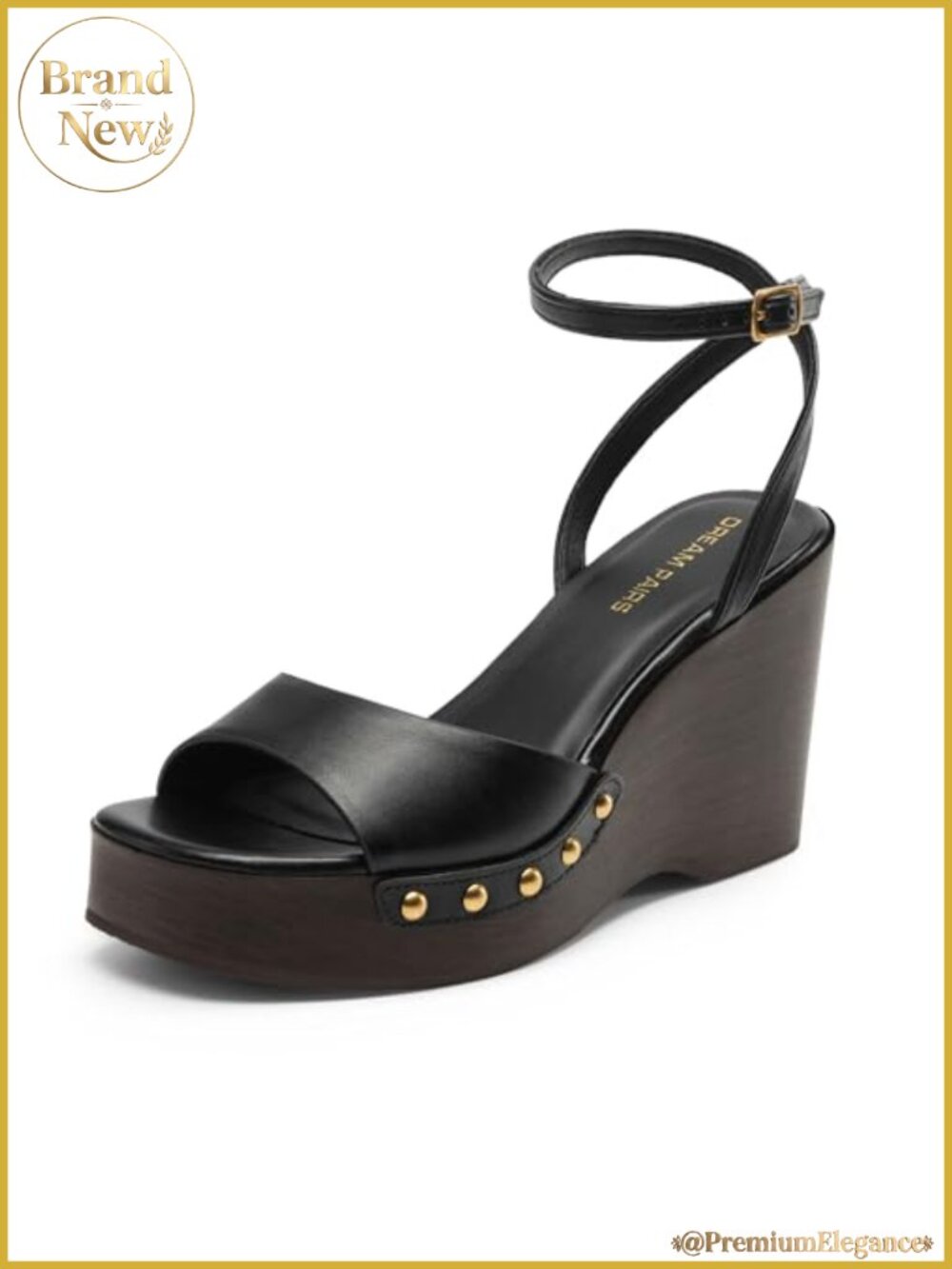 Womens Strappy Espadrille Platform Wedge Sandals Square Toe Adjustable Back